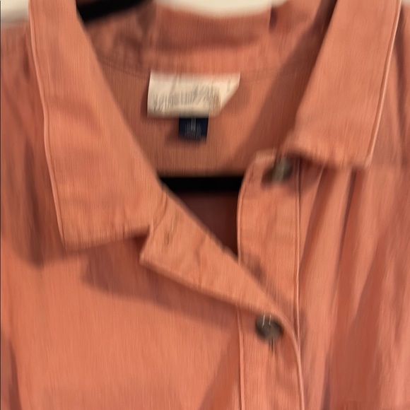 Rust Orange Button-Up Romper - Picture 2 of 3